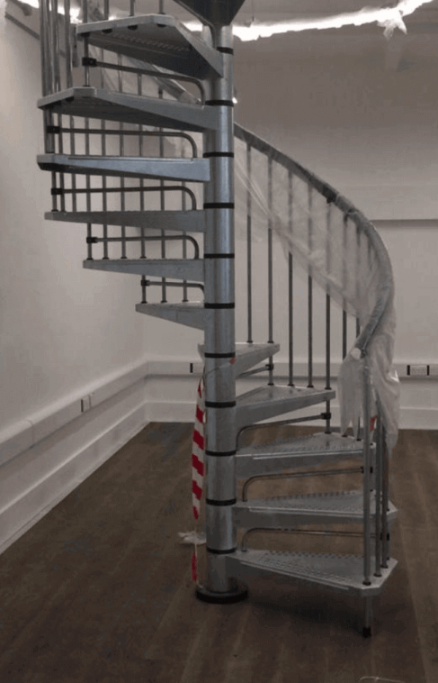 interior steel spiral staircase