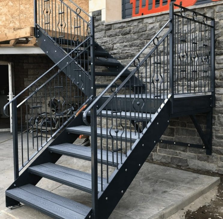 Double Stringer Floating Stairs - Great Lakes Metal Fabrication